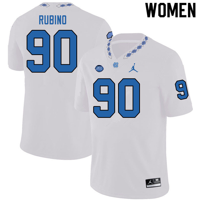 Jordan Brand Women #90 Michael Rubino North Carolina Tar Heels College Football Jerseys Sale-White - Click Image to Close